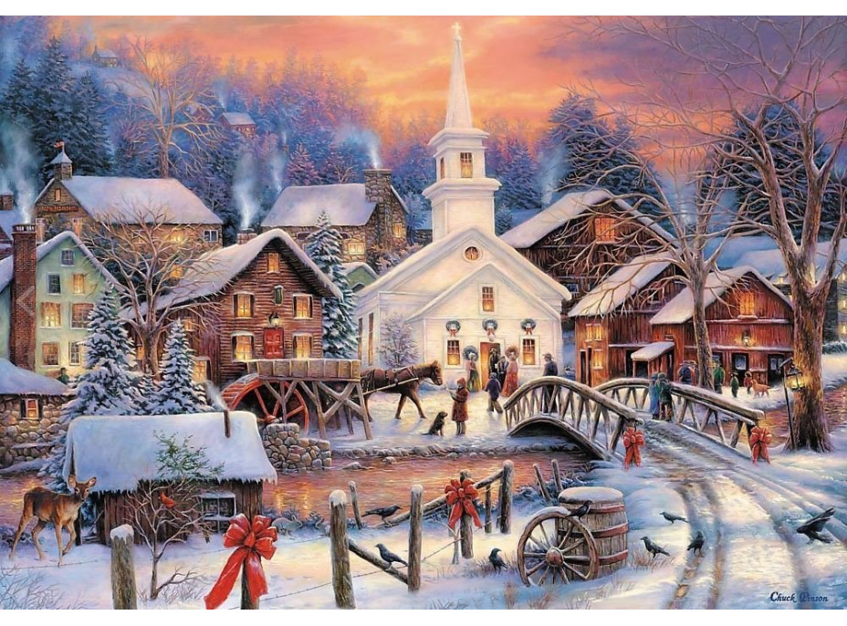 TREFL Puzzle Bílé Vánoce 1000 dílků