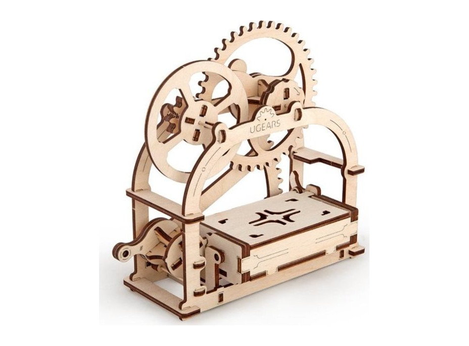 UGEARS 3D puzzle Mechanická krabička 61 dílků