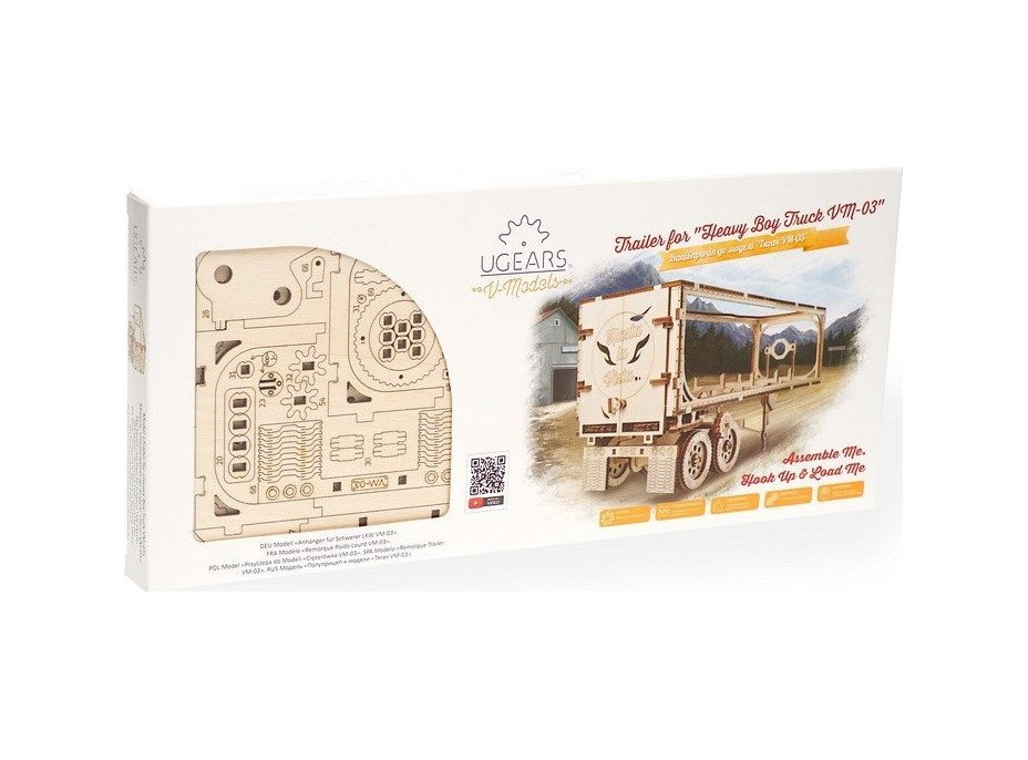 UGEARS 3D puzzle Přívěs pro Heavy Boy kamion VM-03 138 dílků