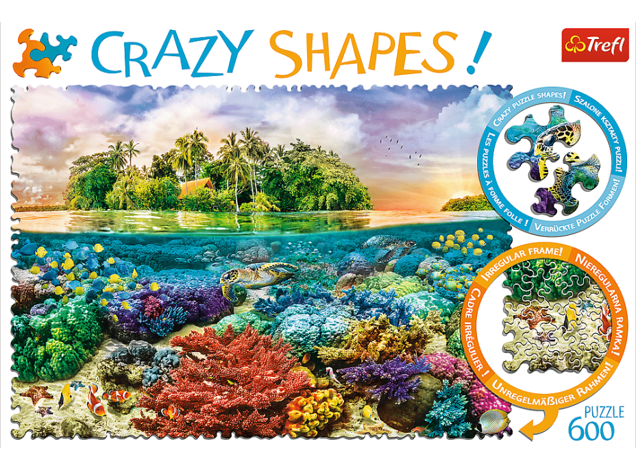 TREFL Crazy Shapes puzzle Tropický ostrov 600 dílků