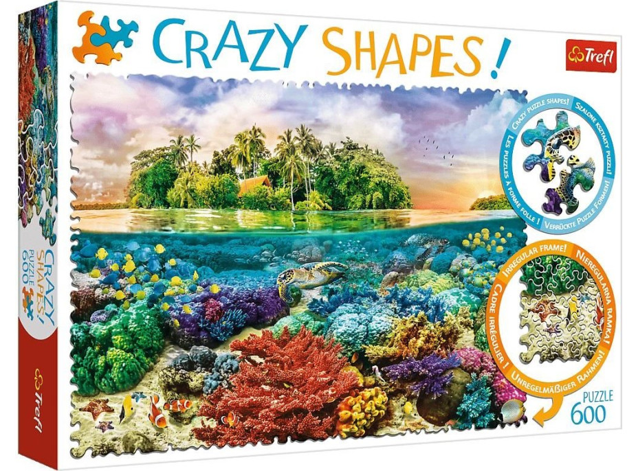 TREFL Crazy Shapes puzzle Tropický ostrov 600 dílků