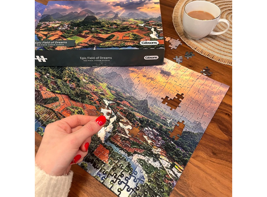 GIBSONS Panoramatické puzzle Impozantní krajina 636 dílků