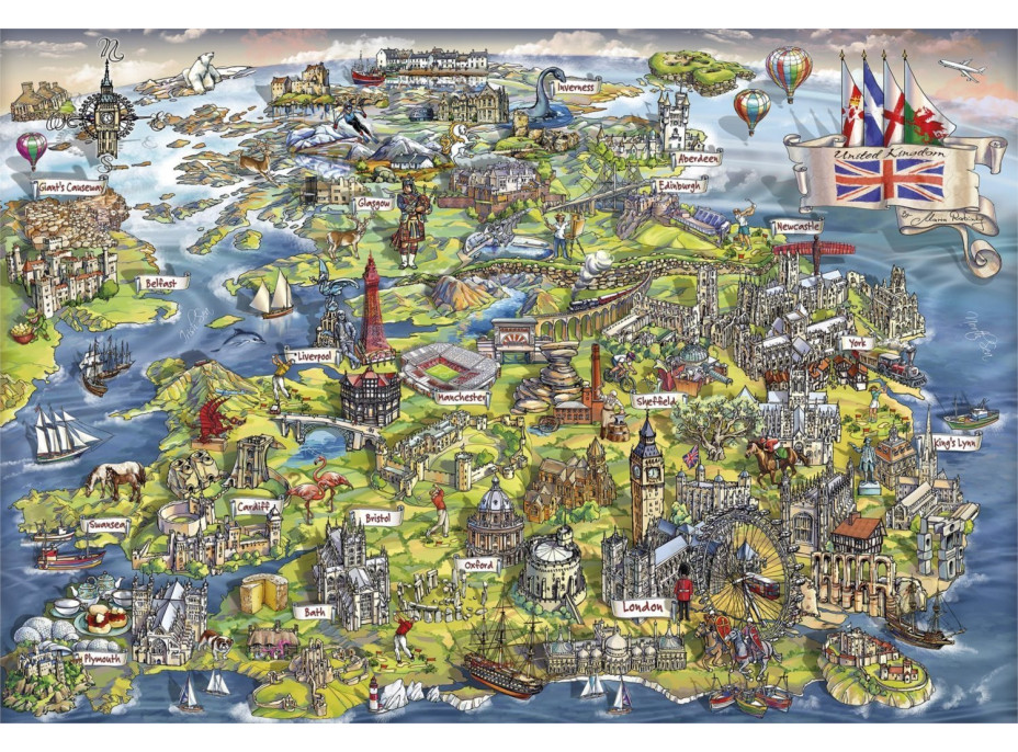 GIBSONS Puzzle Krásná Británie 500 dílků