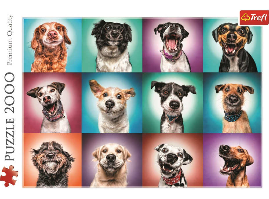 TREFL Puzzle Legrační portréty psů II, 2000 dílků