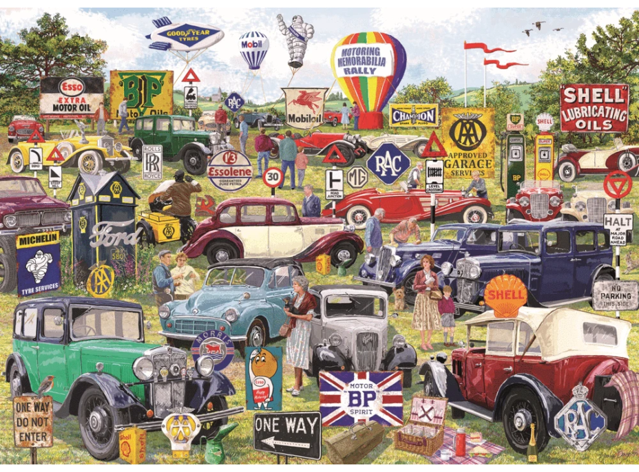 GIBSONS Puzzle Motoring Memorabilia Rally 1000 dílků