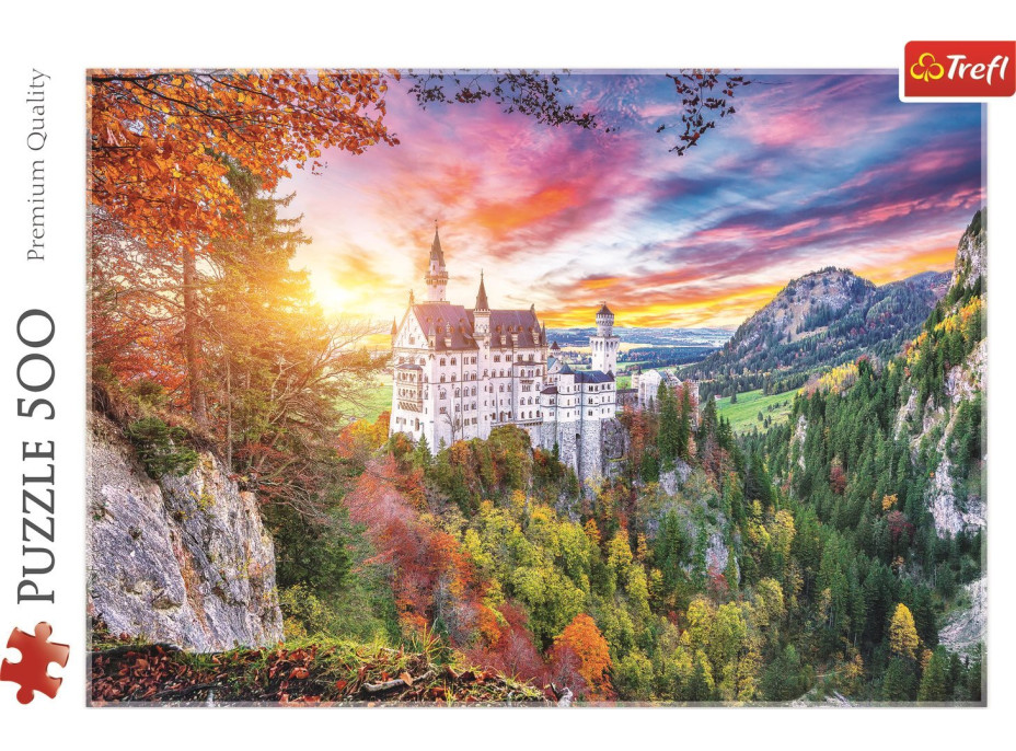 TREFL Puzzle Pohled na zámek Neuschwanstein, Německo 500 dílků