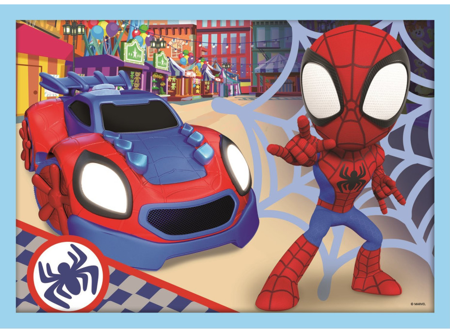 TREFL Puzzle Spidey a jeho úžasní přátelé 4v1 (12,15,20,24 dílků)