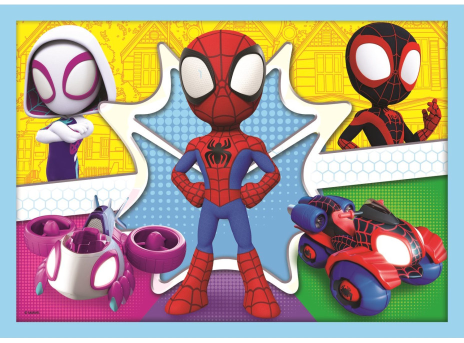 TREFL Puzzle Spidey a jeho úžasní přátelé 4v1 (12,15,20,24 dílků)