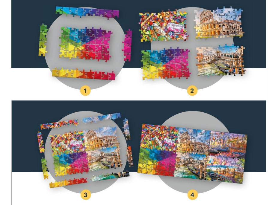 TREFL Puzzle UFT Color Splash: Kostkový gradient 1000 dílků