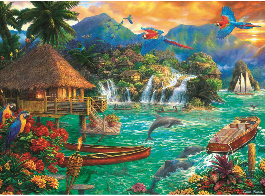 TREFL Puzzle Život na ostrově 3000 dílků