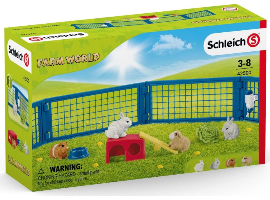 SCHLEICH Farm World® 42500 Oplocená aréna pro králíky a morčata