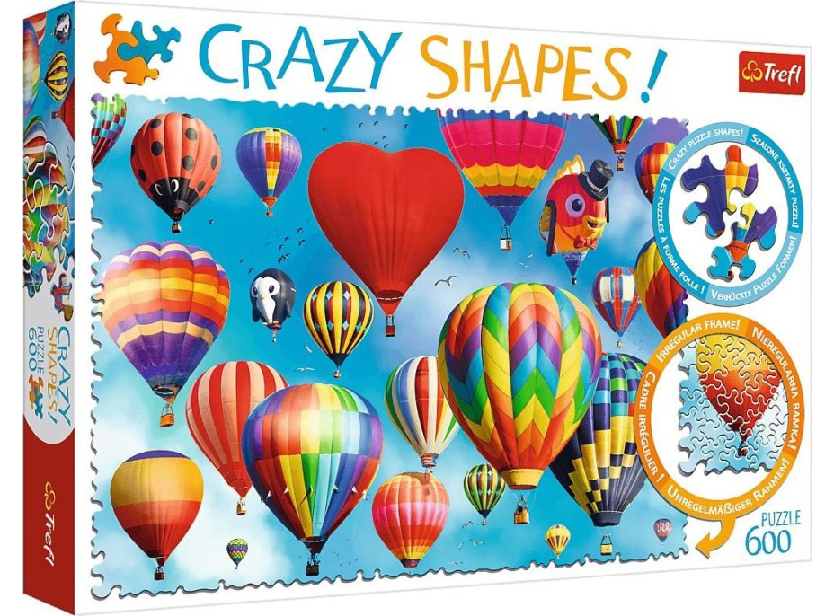 TREFL Crazy Shapes puzzle Barevné balony 600 dílků