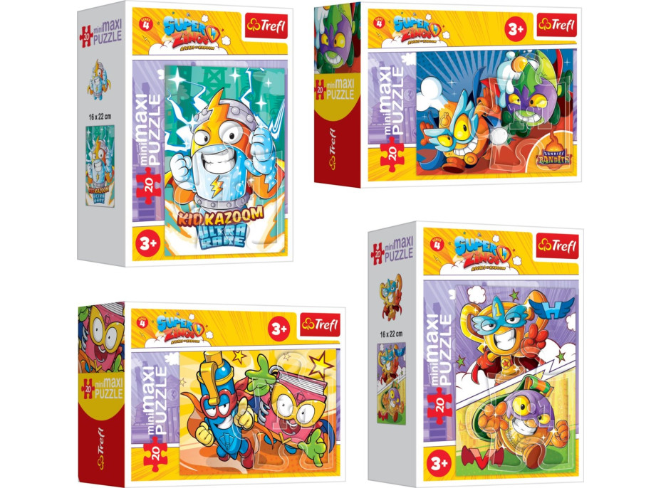 TREFL Displej Puzzle Kid Kazoom a Super Zings 20 dílků (24 ks)