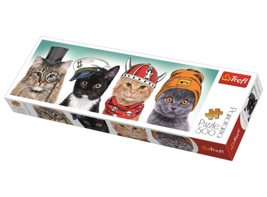 TREFL Panoramatické puzzle Hebký tým 500 dílků