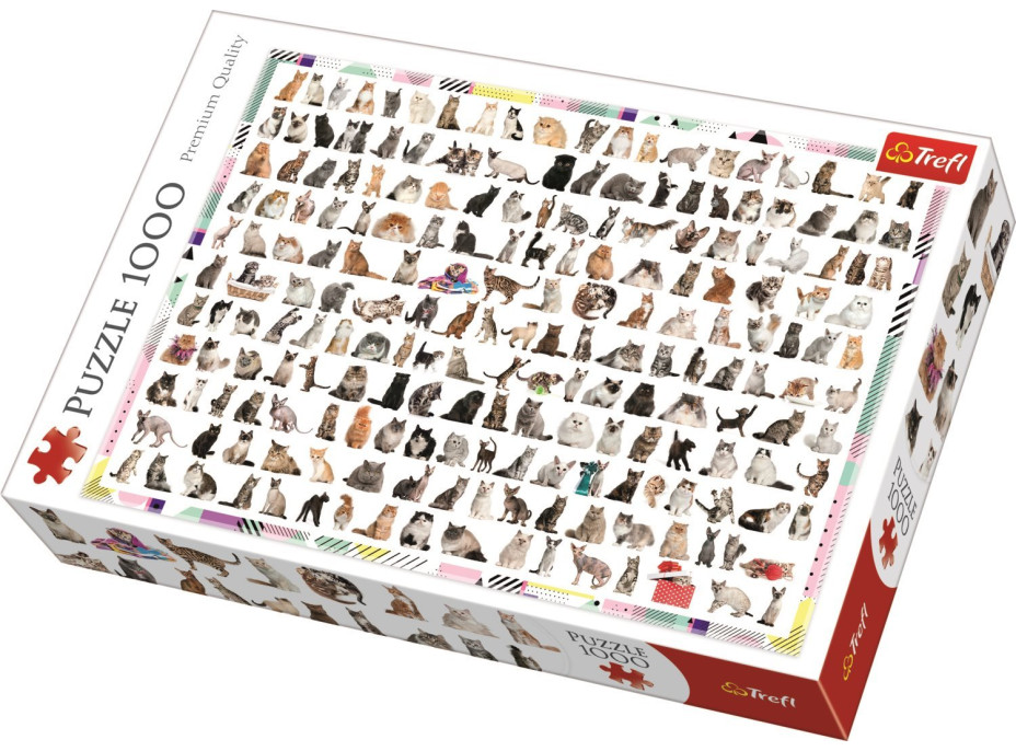 TREFL Puzzle 208 koček 1000 dílků