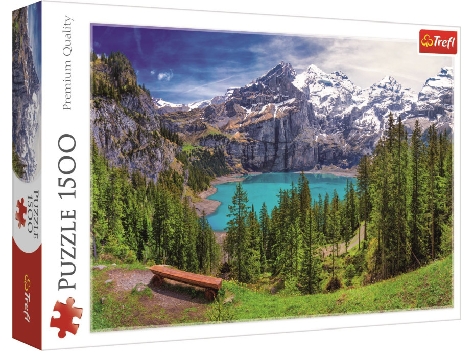 TREFL Puzzle Jezero Oeschinen, Alpy 1500 dílků