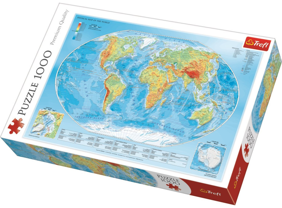 TREFL Puzzle Mapa světa 1000 dílků