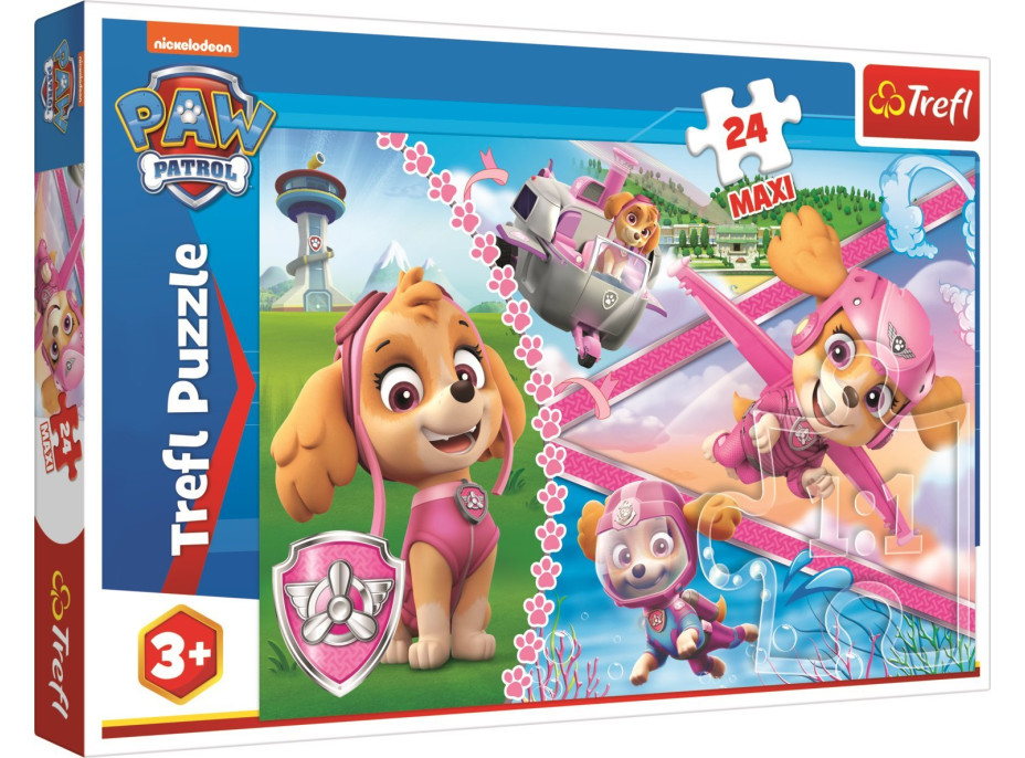 TREFL Puzzle Tlapková patrola: Odvážná Skye MAXI 24 dílků