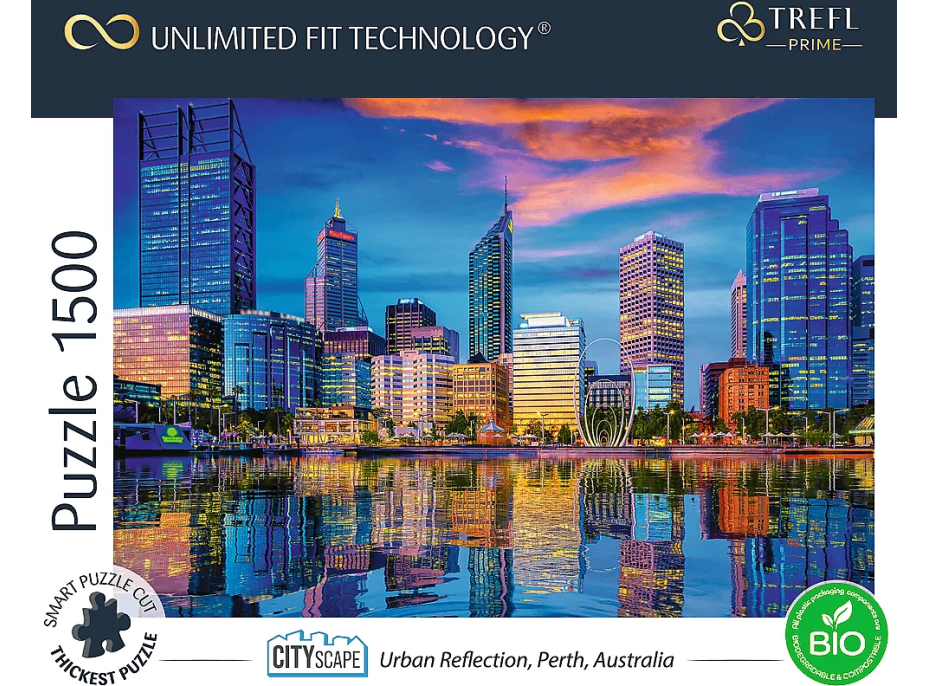 TREFL Puzzle UFT Cityscape: Odraz města Perth, Austrálie 1500 dílků