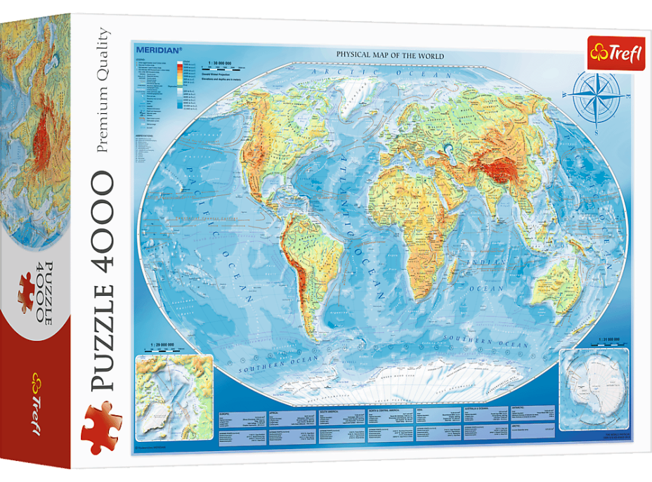 TREFL Puzzle Velká mapa světa 4000 dílků