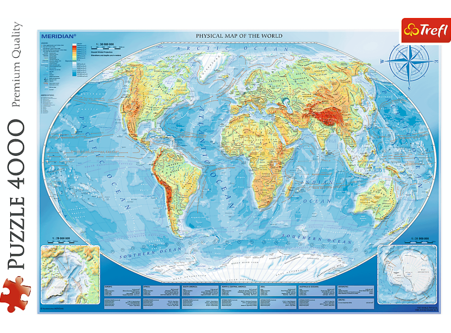 TREFL Puzzle Velká mapa světa 4000 dílků