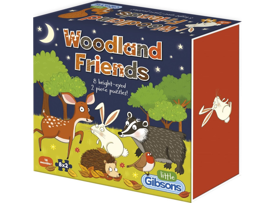 GIBSONS Dětské puzzle Přátelé z lesa 8x2 dílky