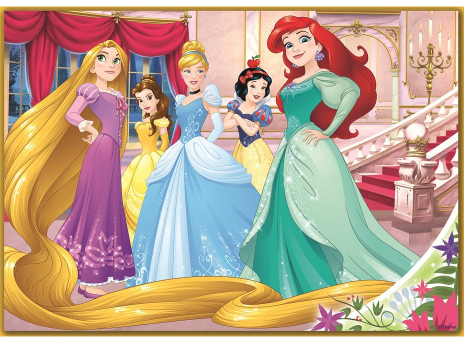 TREFL Puzzle Disney princezny: Šťastný den 4v1 (35,48,54,70 dílků)