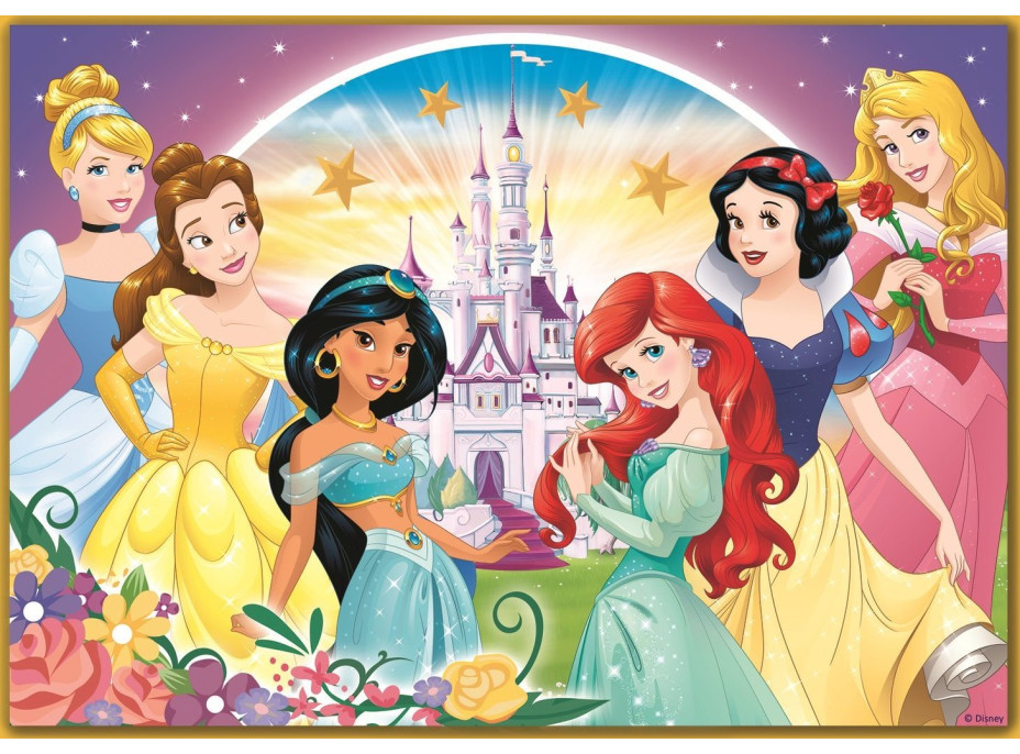 TREFL Puzzle Disney princezny: Šťastný den 4v1 (35,48,54,70 dílků)