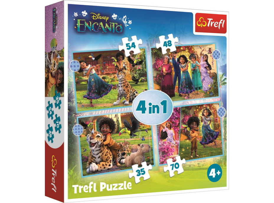 TREFL Puzzle Encanto 4v1 (35,48,54,70 dílků)