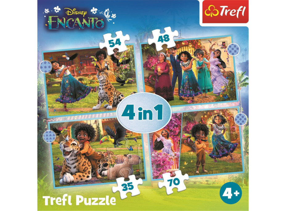 TREFL Puzzle Encanto 4v1 (35,48,54,70 dílků)