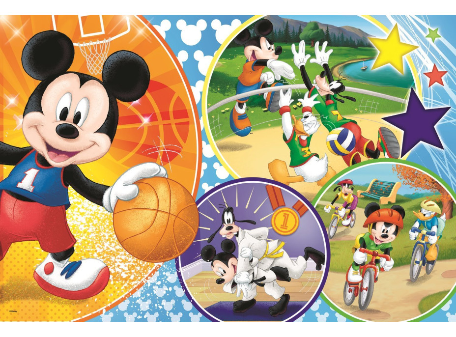 TREFL Puzzle Mickey Mouse sportuje MAXI 24 dílků
