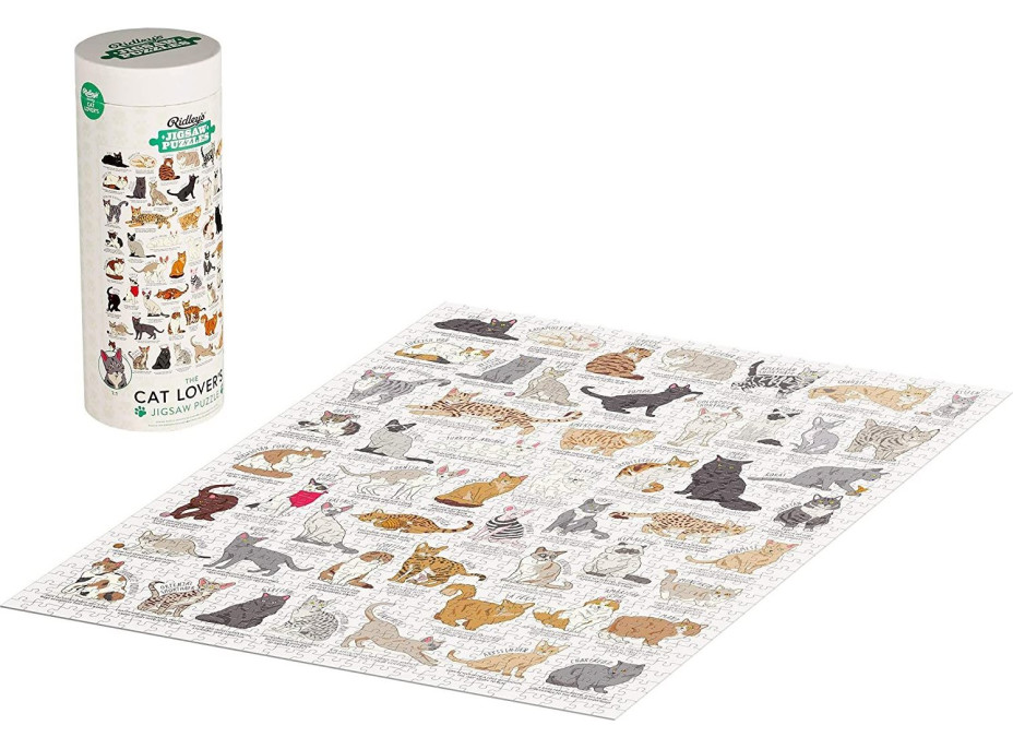 RIDLEY'S GAMES Puzzle Pro milovníky koček 1000 dílků