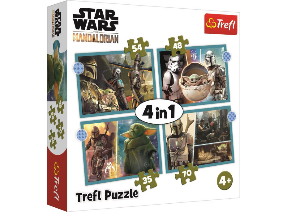 TREFL Puzzle Star Wars: Mandalorian 4v1 (35,48,54,70 dílků)