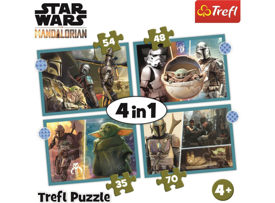 TREFL Puzzle Star Wars: Mandalorian 4v1 (35,48,54,70 dílků)