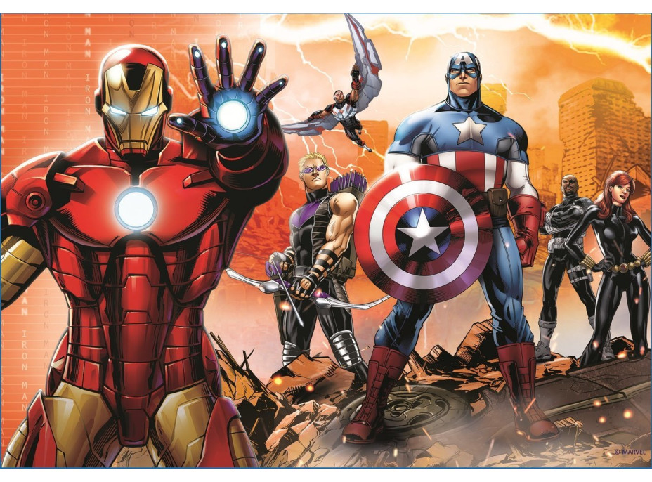 TREFL Puzzle Stateční Avengers 4v1 (35,48,54,70 dílků)