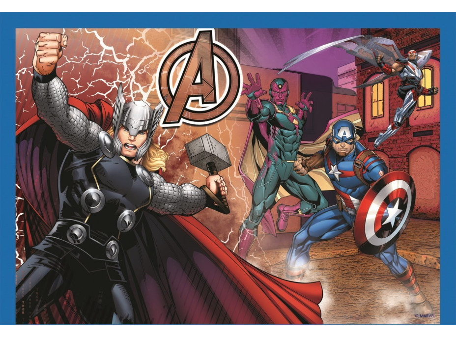 TREFL Puzzle Stateční Avengers 4v1 (35,48,54,70 dílků)
