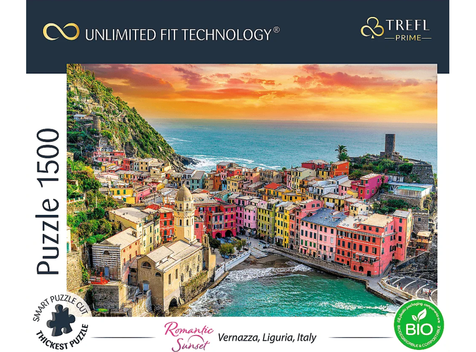 TREFL Puzzle UFT Romantic Sunset: Vernazza, Liguria, Itálie 1500 dílků