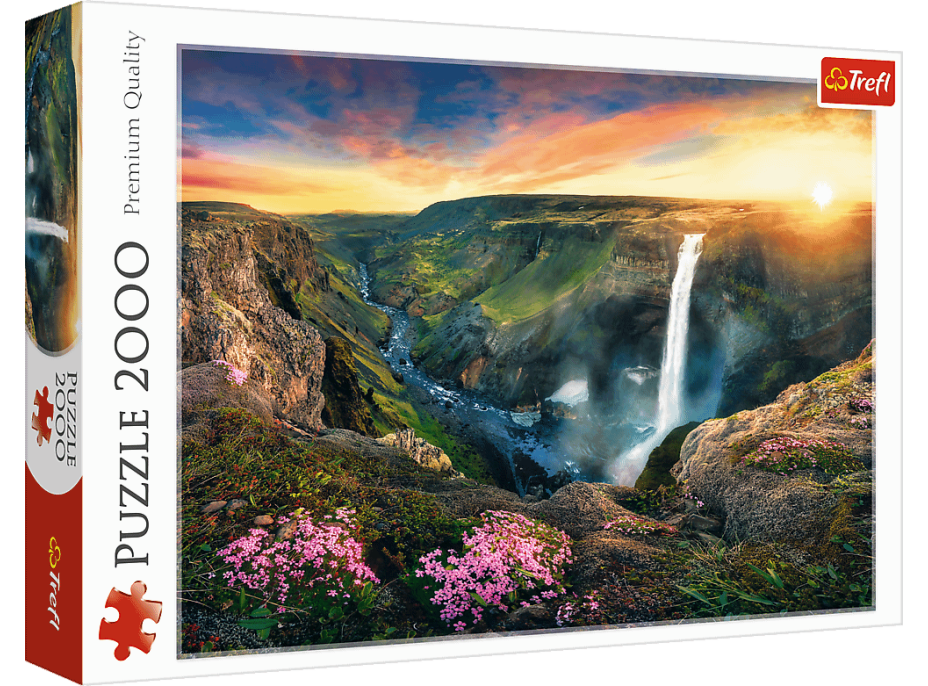 TREFL Puzzle Vodopád Háifoss, Island 2000 dílků