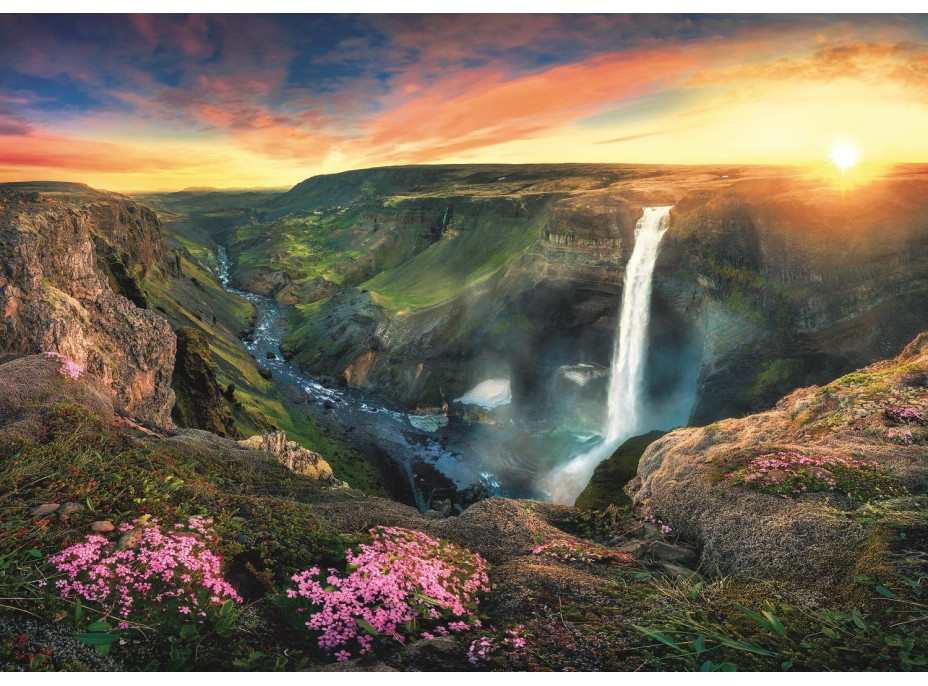 TREFL Puzzle Vodopád Háifoss, Island 2000 dílků