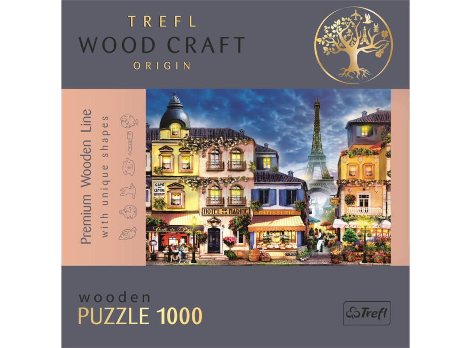 TREFL Wood Craft Origin puzzle Francouzská ulice 1000 dílků