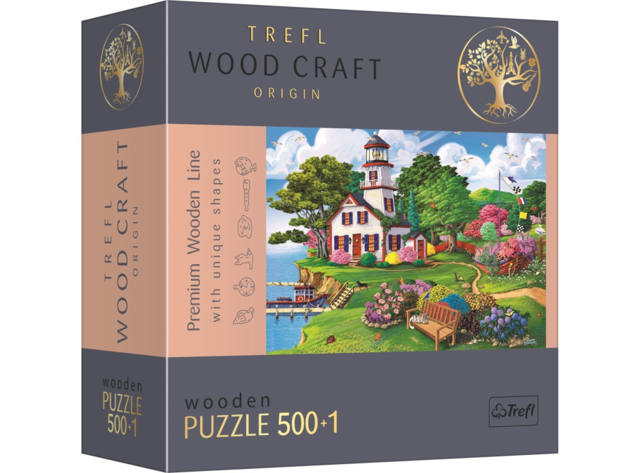 TREFL Wood Craft Origin puzzle Letní útočiště 501 dílků