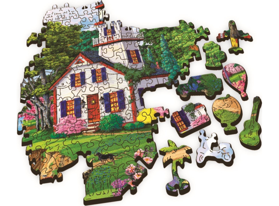TREFL Wood Craft Origin puzzle Letní útočiště 501 dílků