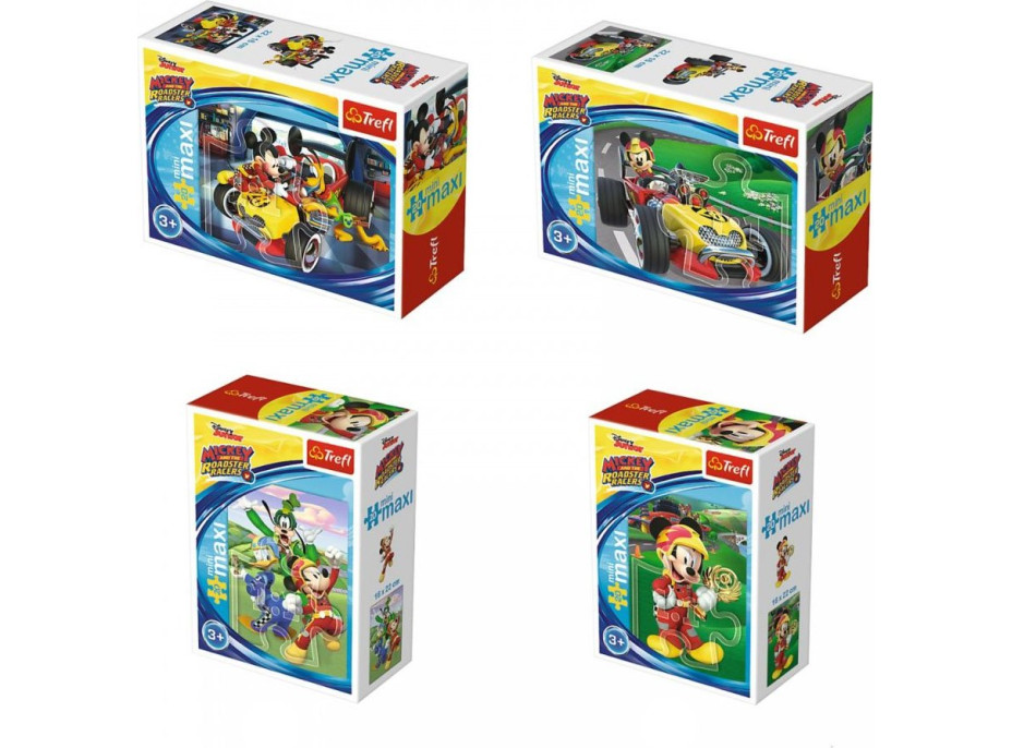 TREFL Displej Puzzle Mickey Mouse a závodníci 20 dílků (24 ks)