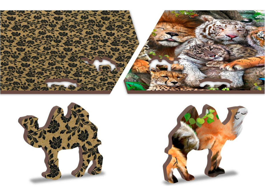 WOODEN CITY Dřevěné puzzle Čas na šlofíka 2v1, 300 dílků EKO