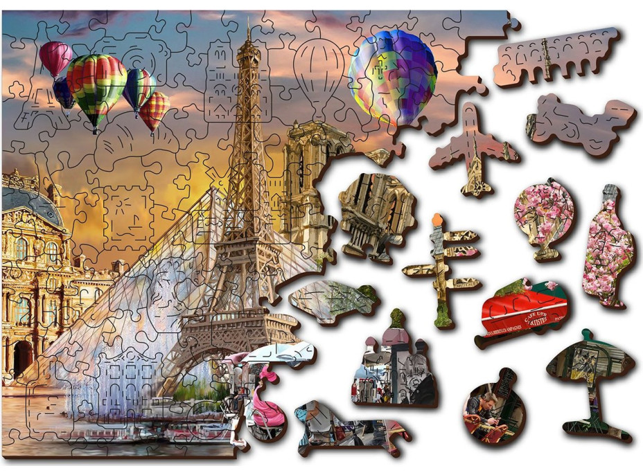 WOODEN CITY Dřevěné puzzle Jaro v Paříži 2v1, 150 dílků EKO