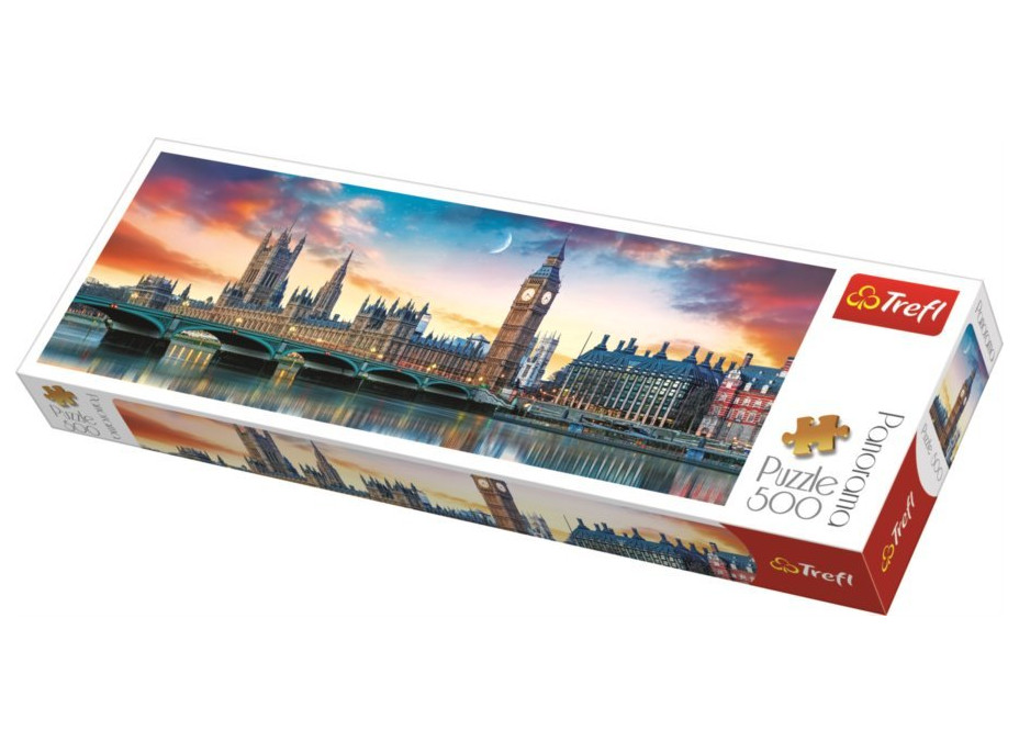 TREFL Panoramatické puzzle Big Ben a Westminsterský palác, Londýn 500 dílků