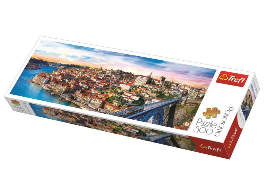 TREFL Panoramatické puzzle Porto, Portugalsko 500 dílků