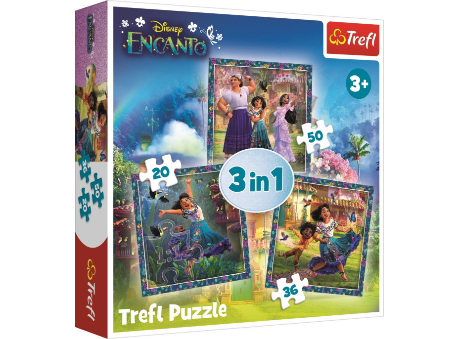 TREFL Puzzle Encanto: Postavy 3v1 (20,36,50 dílků)