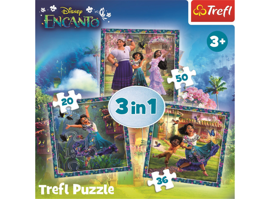 TREFL Puzzle Encanto: Postavy 3v1 (20,36,50 dílků)