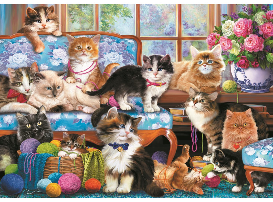 TREFL Puzzle Kočičí rodinka 500 dílků